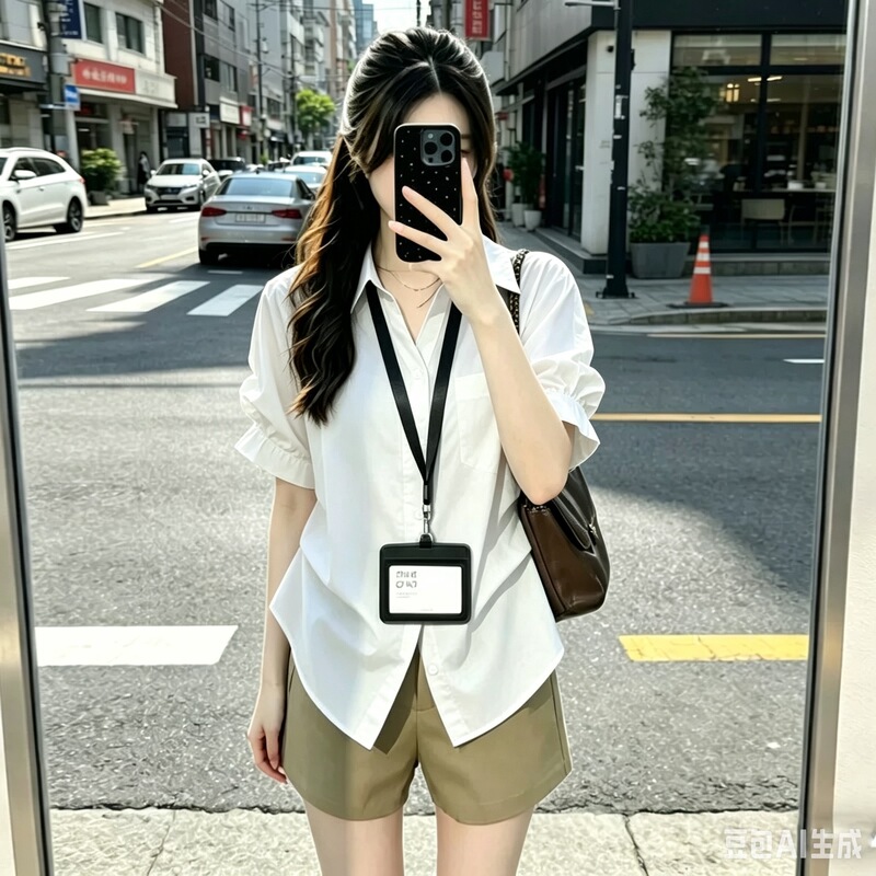 Fashionable and Stylish French-Style Short-Sleeved Shirt for Women, New Summer Design, Slimming and Elegant, Looks Great