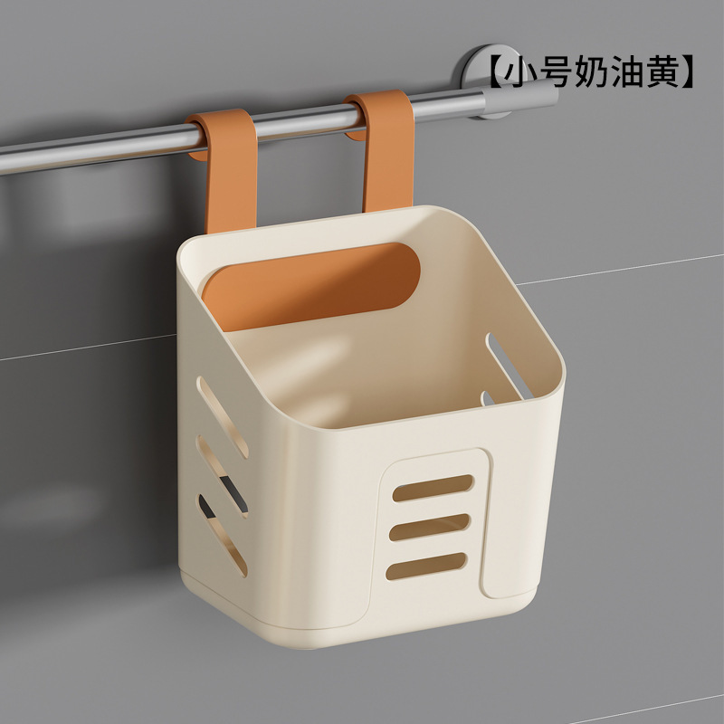 cocina doméstica pequeña cesta colgante estante de baño colgable pared de plástico almacenamiento de artefactos canasta
