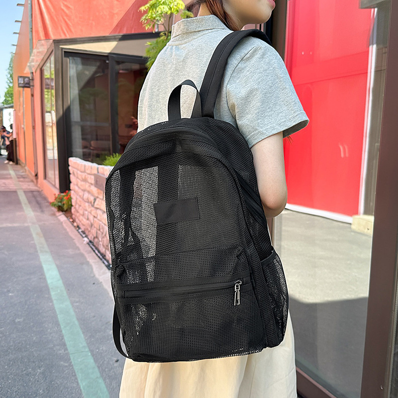 Casual and Fashionable Large-Capacity Unisex Student Backpack for Middle and High School Students, Mesh Bag, Storage Bag Casual and Fashionable Large-Capacity Unisex Student Backpack for Middle and High School Students, Mesh Bag, Storage Bag