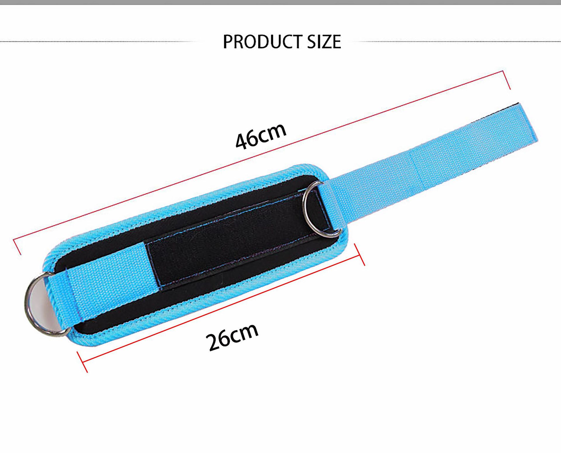 Doble D hebilla tobillo músculo fitness pórtico tobillo hebilla de la puerta hebilla tubo de látex tirón duro cinturón de refuerzo tobillo equipo de protección