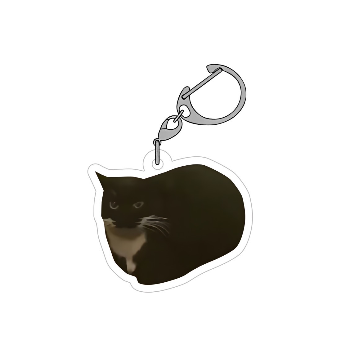 Lindo gato feliz, gato plátano, personalidad de nicho, colgante acrílico de alto valor, llavero de talla de arena, regalo image 8