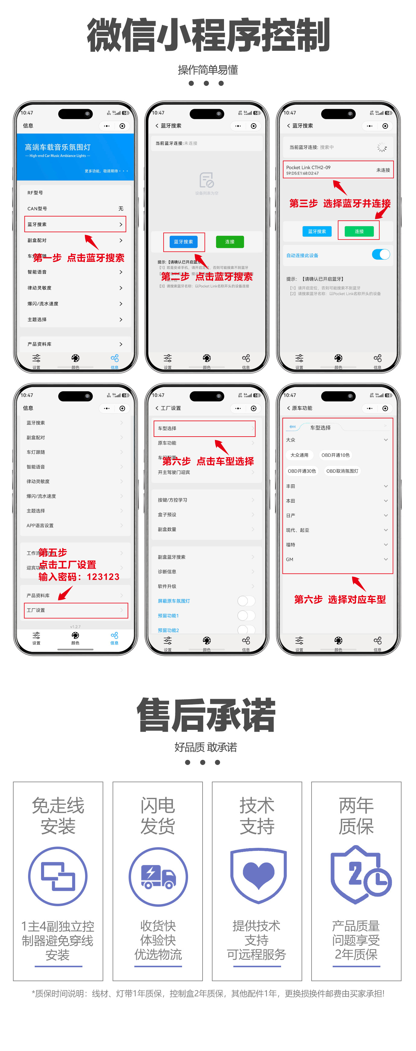 Car ambient light is suitable for the Geely Galaxy A7-2025