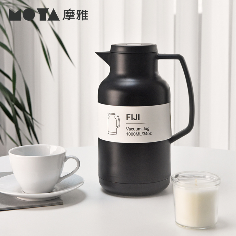 Creative Cold Water Kettle Household1 LCapacity Cold Water Hot Water Kettle Glass Liner Thermos Gift Restaurant Coffee Pot