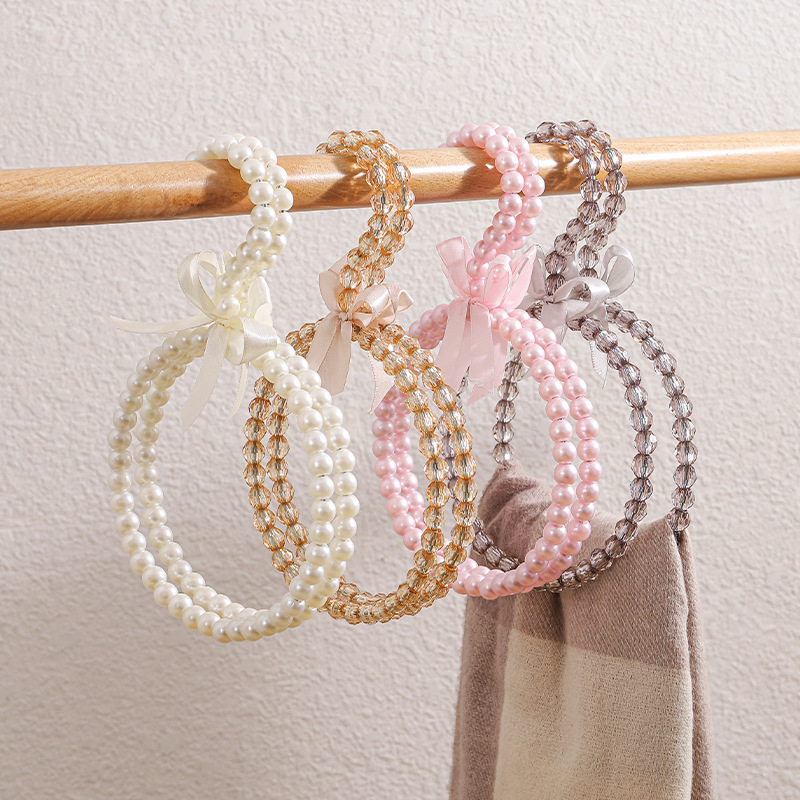 Clothing store pearl hanger hook s hook through pure color ring hook clip hat scarf towel rack sample clip