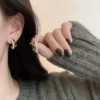 Black velvet pearl earrings-E5638 gold