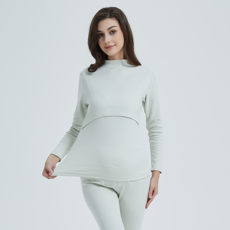 Tender green coat across