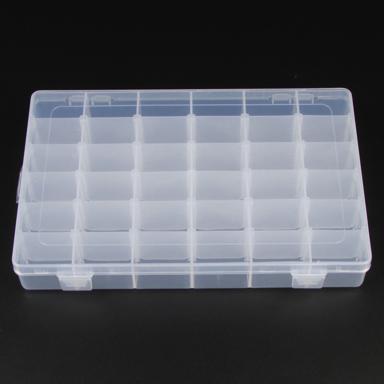 640g Weight Plastic Material Jewelry Box Plastic Detachable 36 Small Lattice Jewelry Necklace Ring Earrings Storage Box 1
