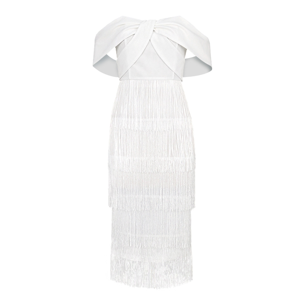 Ženska oblačila seksi cevasto krilo z odprtim hrbtom in resicami, elegantno krilo velike velikosti, obleka_voghion.com