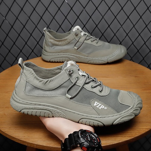 Fashion summer trend mesh casual shoes men's breathable work boots sneakers outdoor hiking men's shoes old Beijing cloth shoes