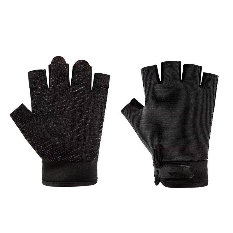 Black, fingerless, with your logo imprint