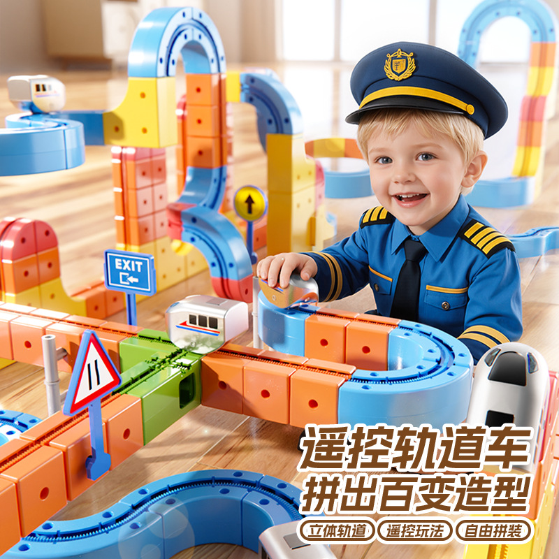 Transfronterizos de tren eléctrico de ferrocarril de alta velocidad tren de ferrocarril bloque de construcción DIY puzzles de juguetes image 1