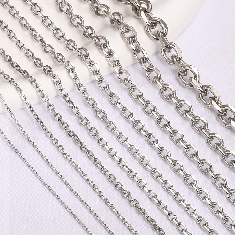1 Piece Quantity 1 Piece 304 Stainless Steel Elliptical Split Angle Chain Jewelry Accessories