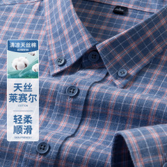春と秋の男性の高級感シャツカジュアルビジネス高品質ストライプシャツ