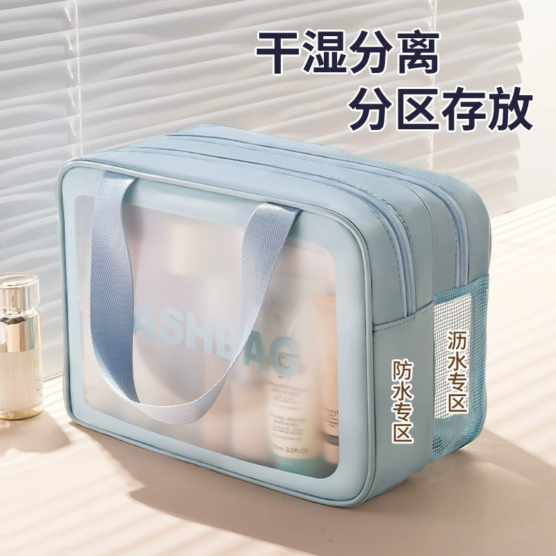 Трансграничная косметичка с разделением сухих и влажных вещей, большая вместительная сумка для туалетных принадлежностей, женская портативная дорожная сумка для хранения, сумка для хранения косметики
