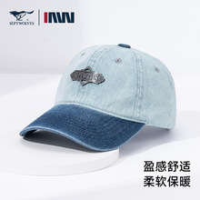 【七匹狼】纯棉帽子刺绣高档志愿者男女帽出行旅游鸭舌棒球遮阳帽