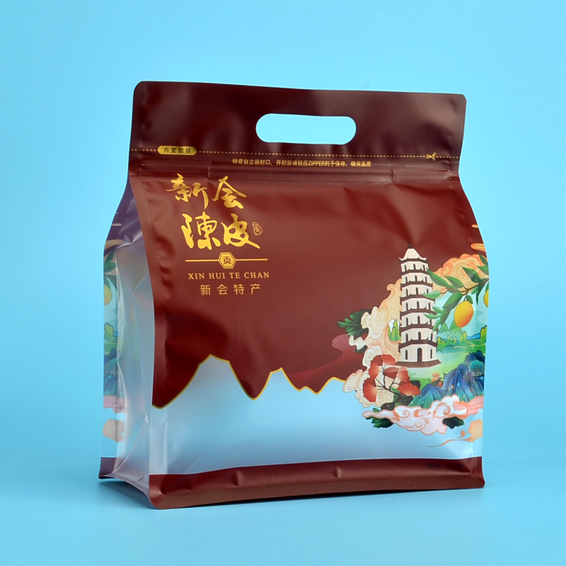 Xinhui cáscara de naranja bolsa de sello medio jin un jin almacenamiento a prueba de humedad bolsa de embalaje de sellado de almacenamiento de sellado independiente bolsa de cremallera