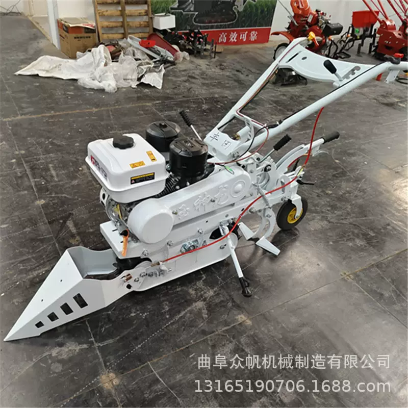 新款两行手推自走式大蒜收获挖蒜机起蒜机提刀款出蒜机