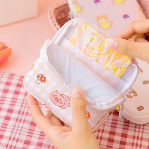 ins girl sanitary napkin storage bag student portable large capacity aunt napkin sanitary napkin small bag menstrual bag