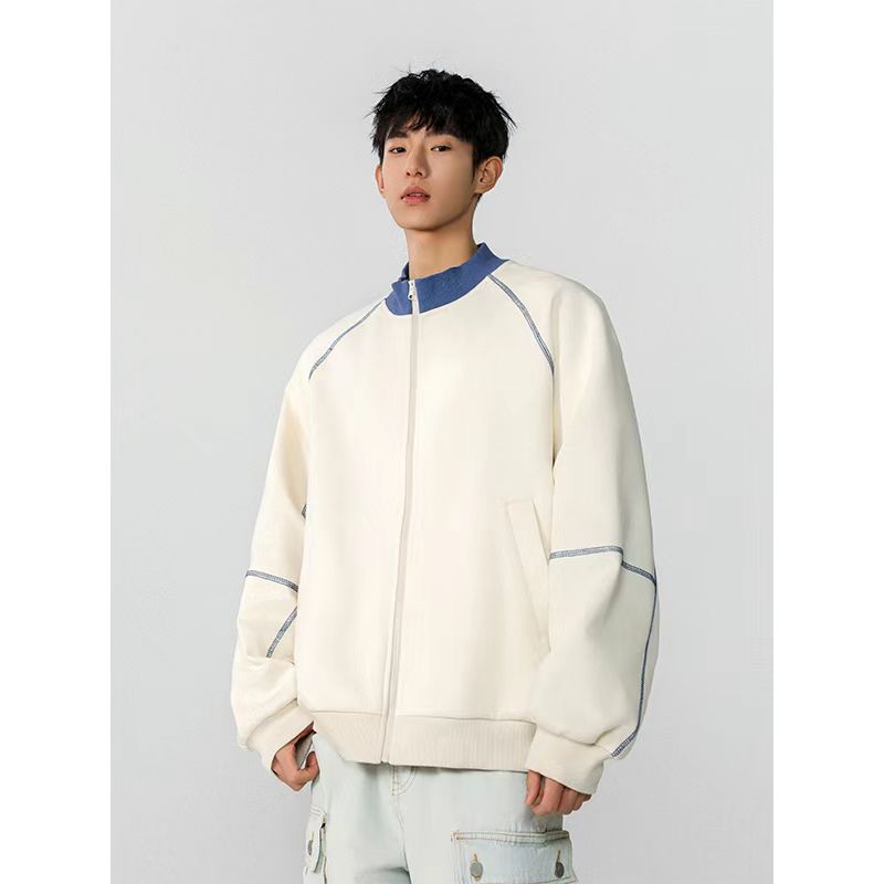 美式棒球服外套男2025秋季新款开衫卫衣宽松休闲夹克秋季新品