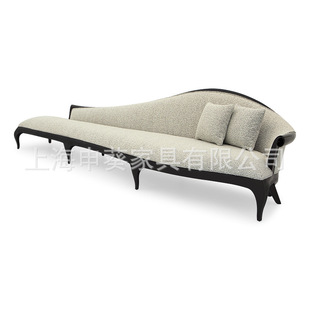 American Country Retro Accessible Luxury Creative Design Fabric Imperial Concubine Couch Recliner Sofa Living Room Hotel House Model Room