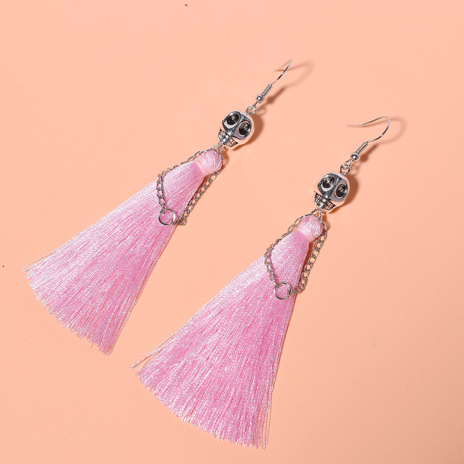 25g Weight Iron Ear Needle Material Drop Earrings Classification 1 Pair Quantity Holiday, Festival Occasion Zinc alloy Material Halloween Festival Solid Color Pattern Women's Gender Plating Design Punk Style 1 Pair Halloween Punk Solid Color Plating Zinc Alloy Drop Earrings 8