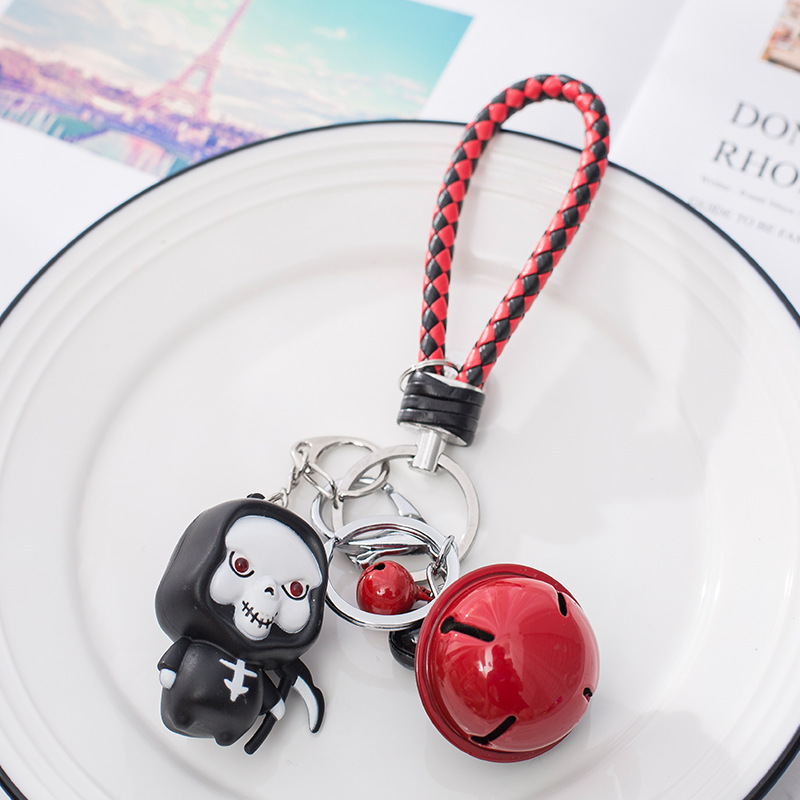 Halloween Reaper Car Llavero Ghost Brillante Tricky Spoof Sound Colgante Halloween Creative Bag Colgante