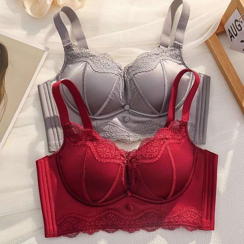 Adjustable Seamless Satin Bra for Women with Small Busts, Push-Up, Side Support, Wireless, Anti-Sagging, Beauty Salon Bra