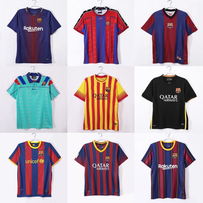 Barcelona Barcelona Messi Classic Retro Multi-Season Jersey Fan Version Short-Sleeved Home and Away Football Uniform