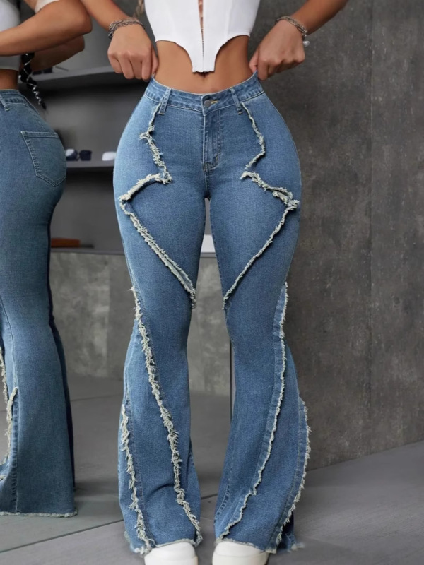 ジーンズレディースデニムパンツオーバーオールマルチポケットワイドレッグカーゴパンツ卸売|undefined