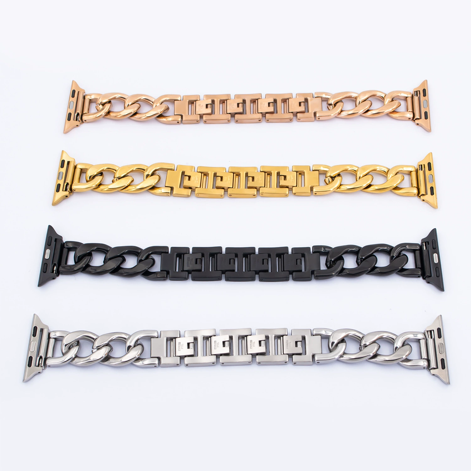 Apple, denim watch strap stainless steel