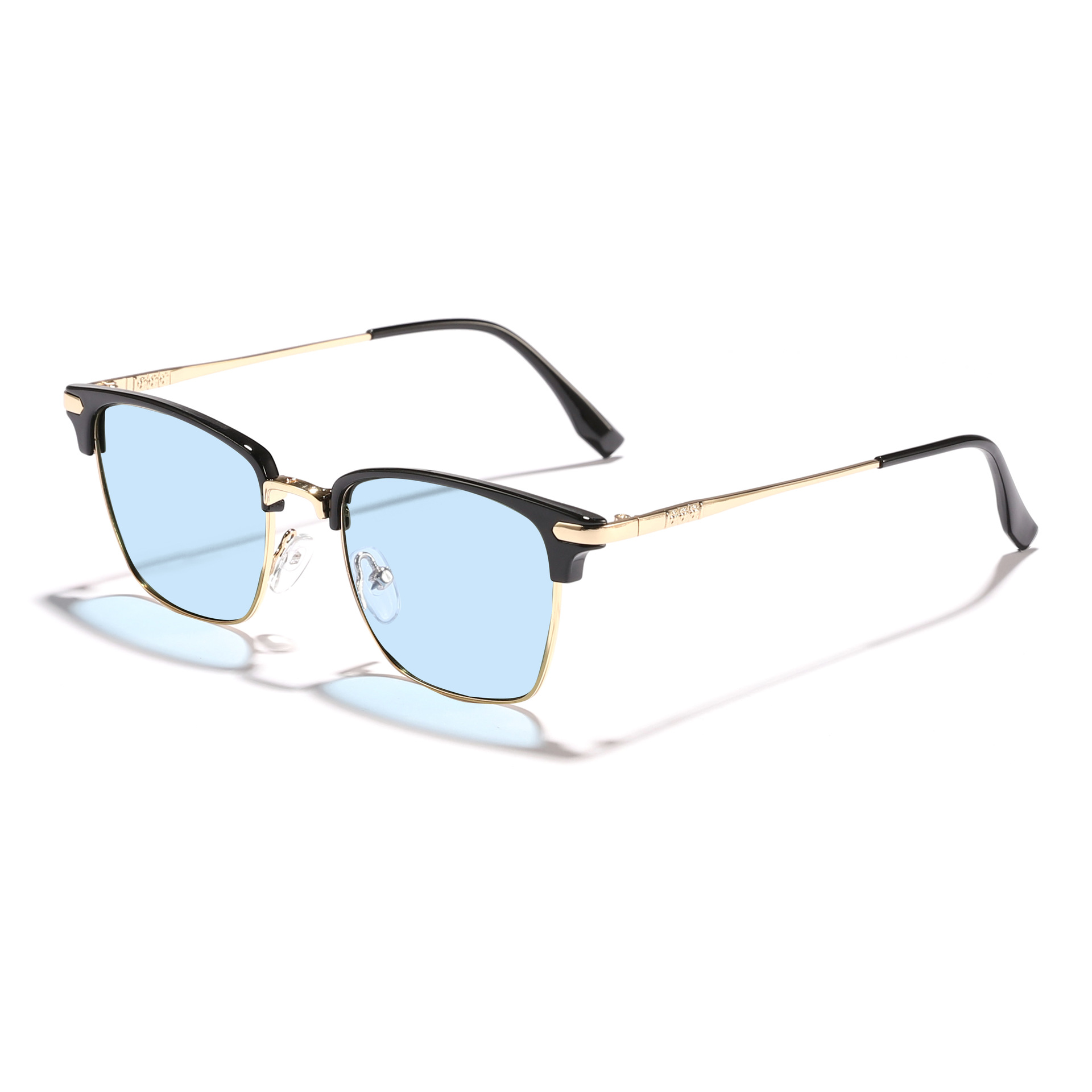 Nuevas gafas de sol de moda con marco cuadrado de cejas de metal transfronterizas para hombres gafas de sol clásicas de estilo empresarial europeas y americanas Sunglasses