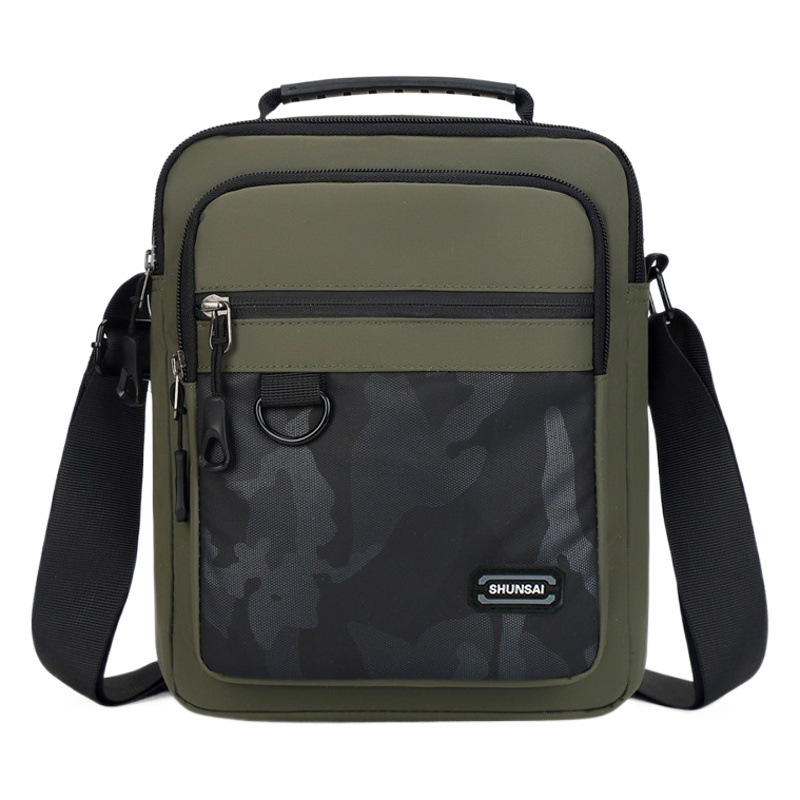 Bolso de hombro multifuncional transfronterizo para hombre, estilo coreano, deportivo, sencillo, para exteriores, bandolera, moderno, de gran capacidad.