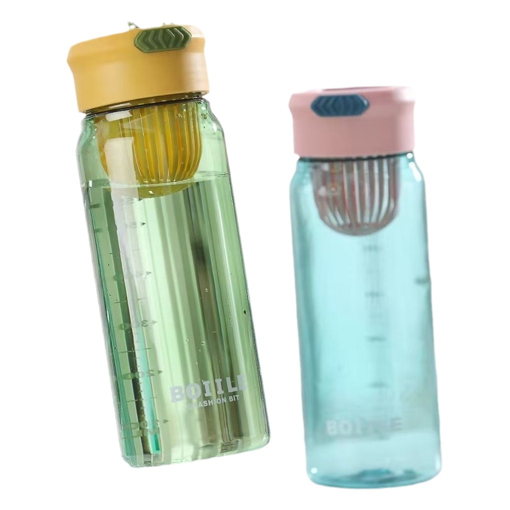 Baijia 5026 taza de plástico de gran capacidad de la Copa del espacio deportes al aire libre hervidor portátil PC simple cuatro estaciones taza portátil