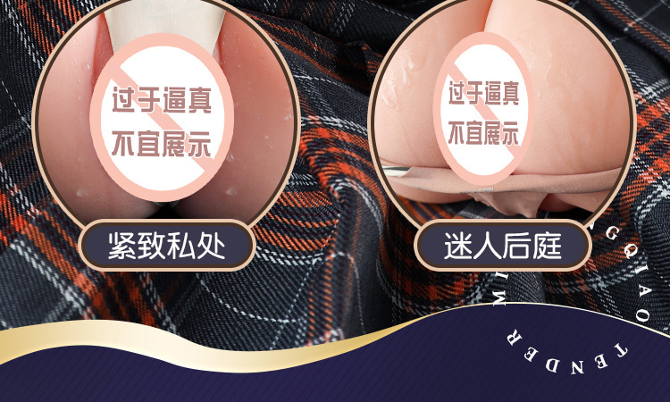 Jiuai Youmeizi Realistic Butt Mold Masturbator, TPE Half-Body Male Toy, Textured Channel — detail image 3