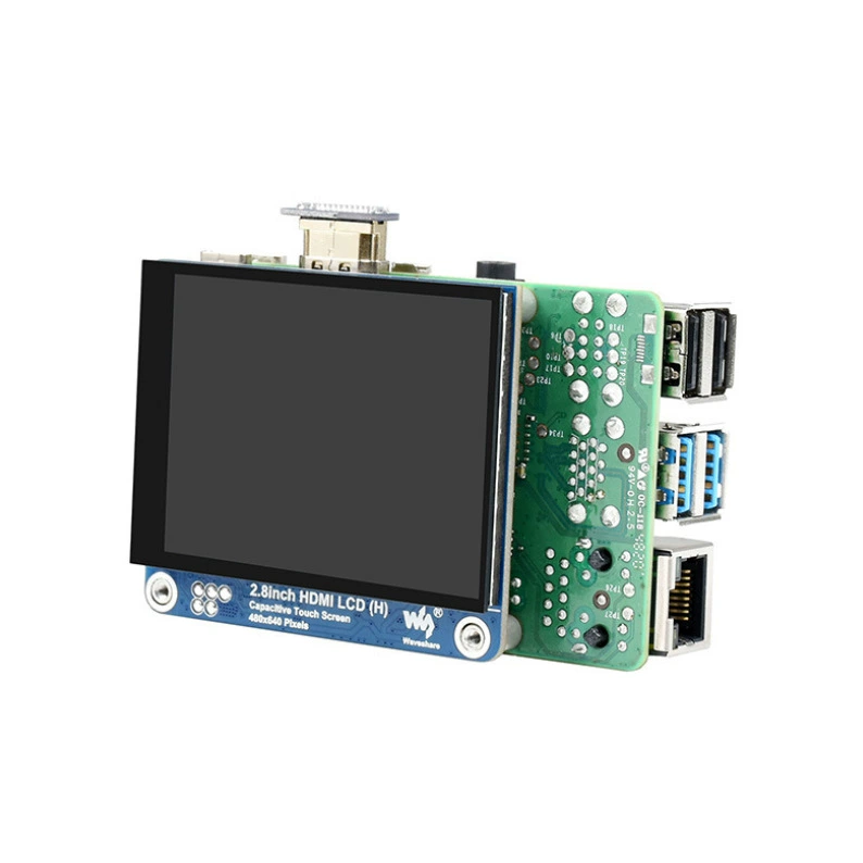 Микроснег 2,8-дюймовый дисплей для Raspberry Pi IPS полностью ламинированный сенсорный экран 480×640 с регулировкой яркости