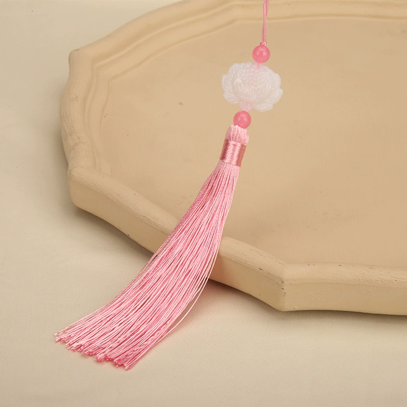 Double-sided pendant white jade with tassels, decorations, accessory, accessories