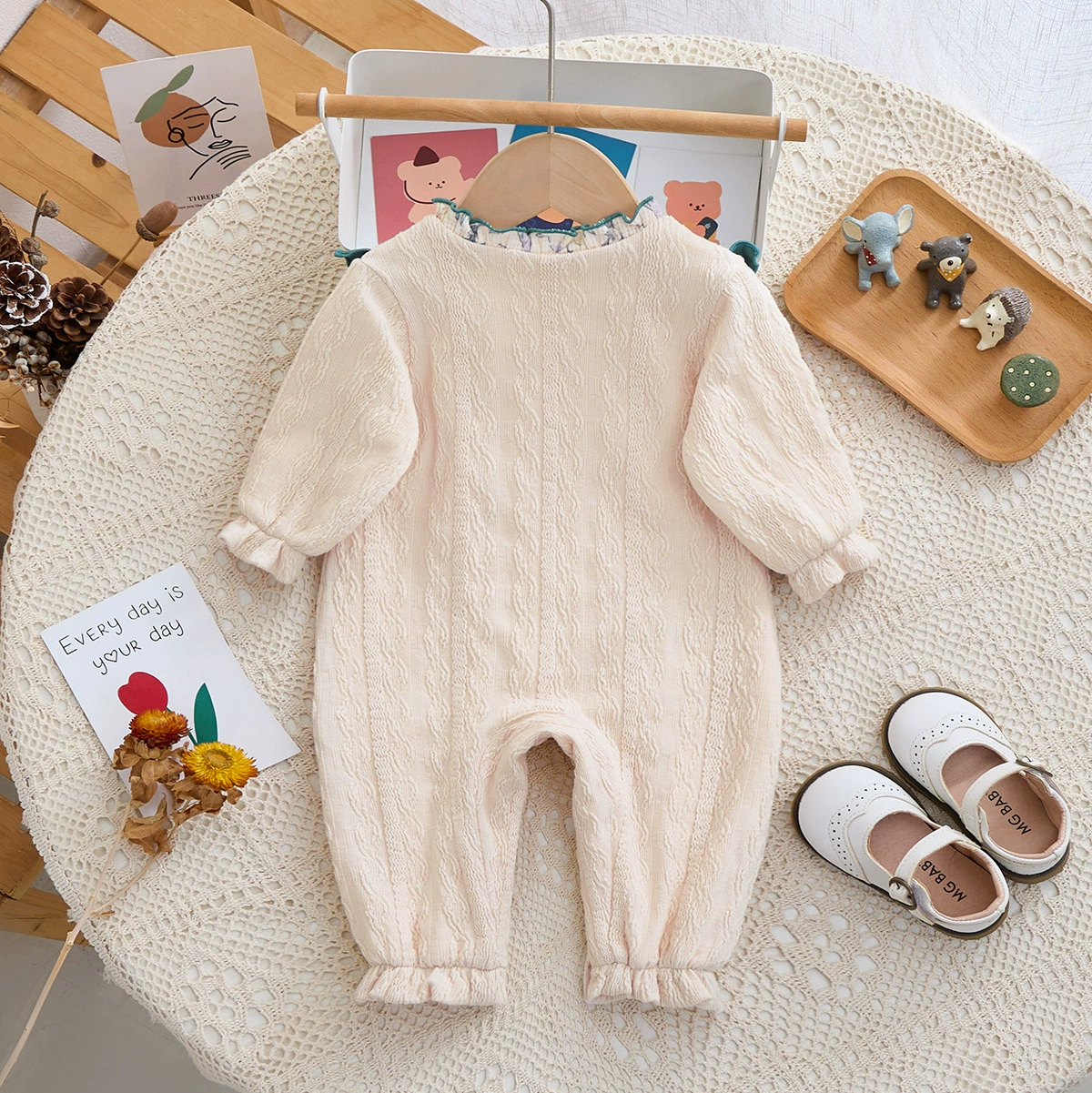 Теплый детский комбинезон для новорожденных, застежка спереди
