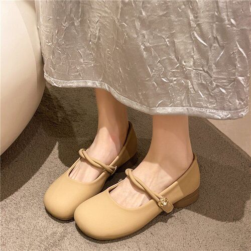 Mary Jane cheongsam shoes for women 2025 new summer matching skirt small leather shoes new Chinese round head all-matching single-layer shoes trend