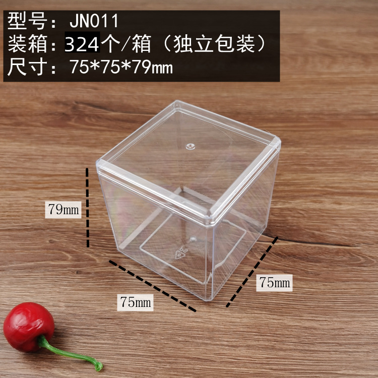 Tiramisú caja de plástico transparente galletas supermercado postre pastel mousse soja leche Jujube embalaje caja delgada