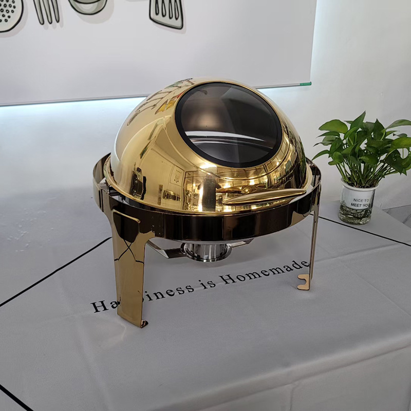 Cross-border supply buffet stove hotel restaurant insulation dining stove buffet table hot food stainless steel visual Buffy stove