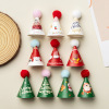 Christmas small decorations, cartoon velvet jewelry for elderly