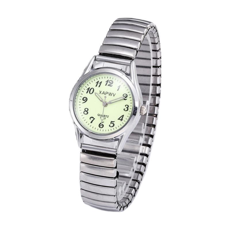Suministro directo de fábrica xapwv casual digital luminoso reloj antiguo banda elástica pareja reloj mujer logo hombres