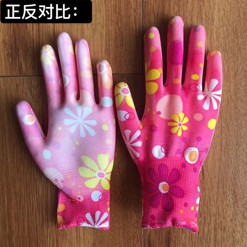 Rubber gloves Labor insurance rubber wear-resisting Decor Thin section PU nylon Sunscreen work work Direct selling