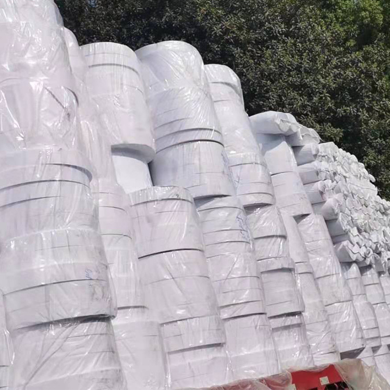 柯桥窗帘无纺布带 窗帘环罗马圈窗帘衬布配件辅料白色无纺布布条