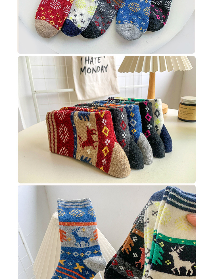 Women's Cartoon Style Animal Color Block Cotton Blend Polyester Crew Socks 1 Pair display picture 2