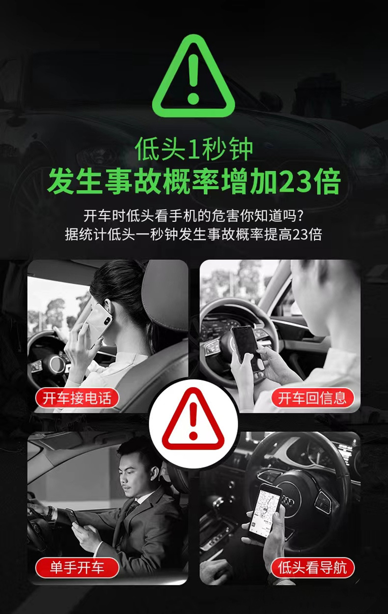 Car mobile phone navigation sun visor clip-on bracket multifunctional mobile phone support frame driving record holder