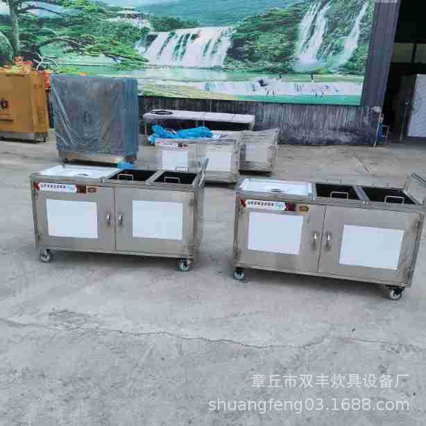 可移动小餐车 推残车价格 推残车 双层平板车垃圾回收车