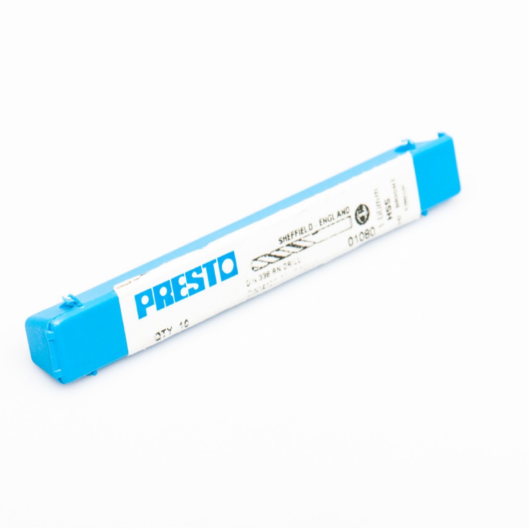 PRESTO英国百事通高速钢直柄麻花钻0.3-10.0mm, DIN338高速钢HSS