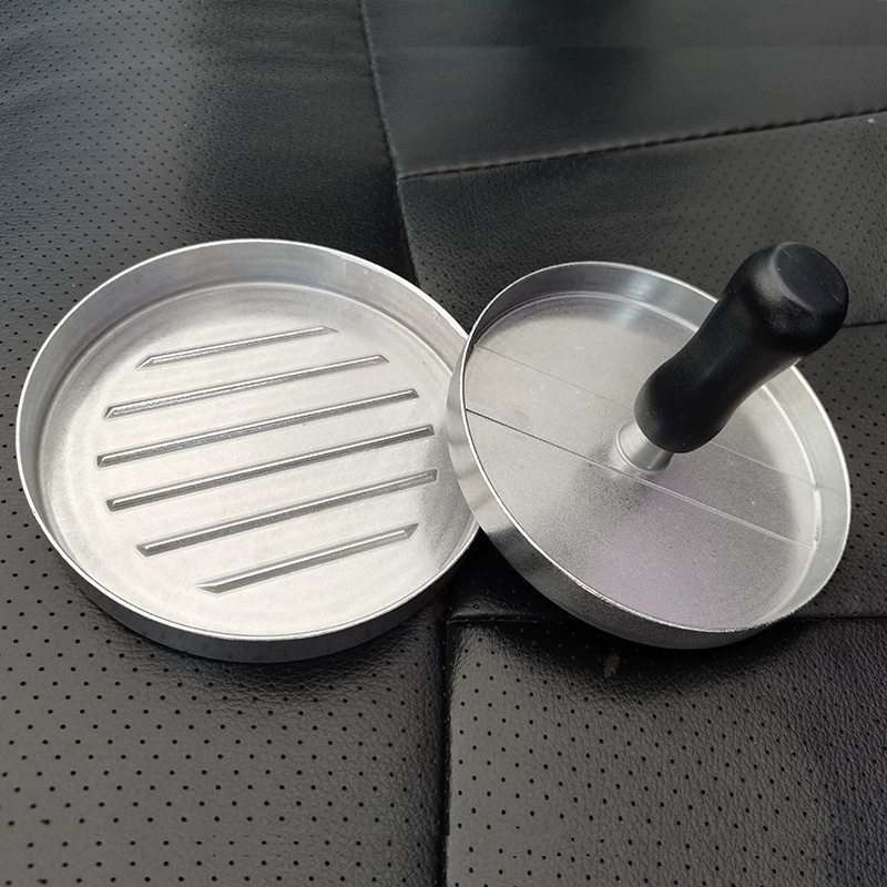 Hamburger Press, Aluminum Alloy, 9 cm & 12 cm Options, Non‑Stick & Handle Variants