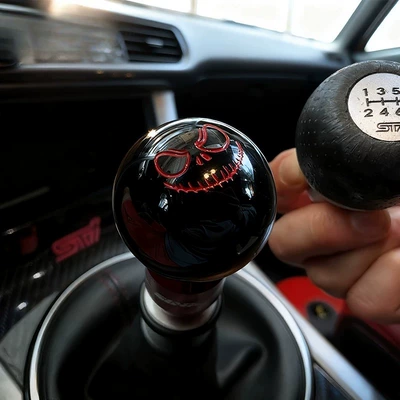 Car modification gear shift knob, manual Cab and accessories - black-ghost-face